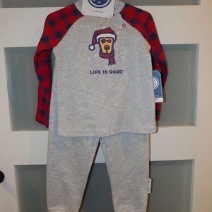 LIFE IS GOOD 3 PC OUTFIT SIZE 3T BOY'S NEW